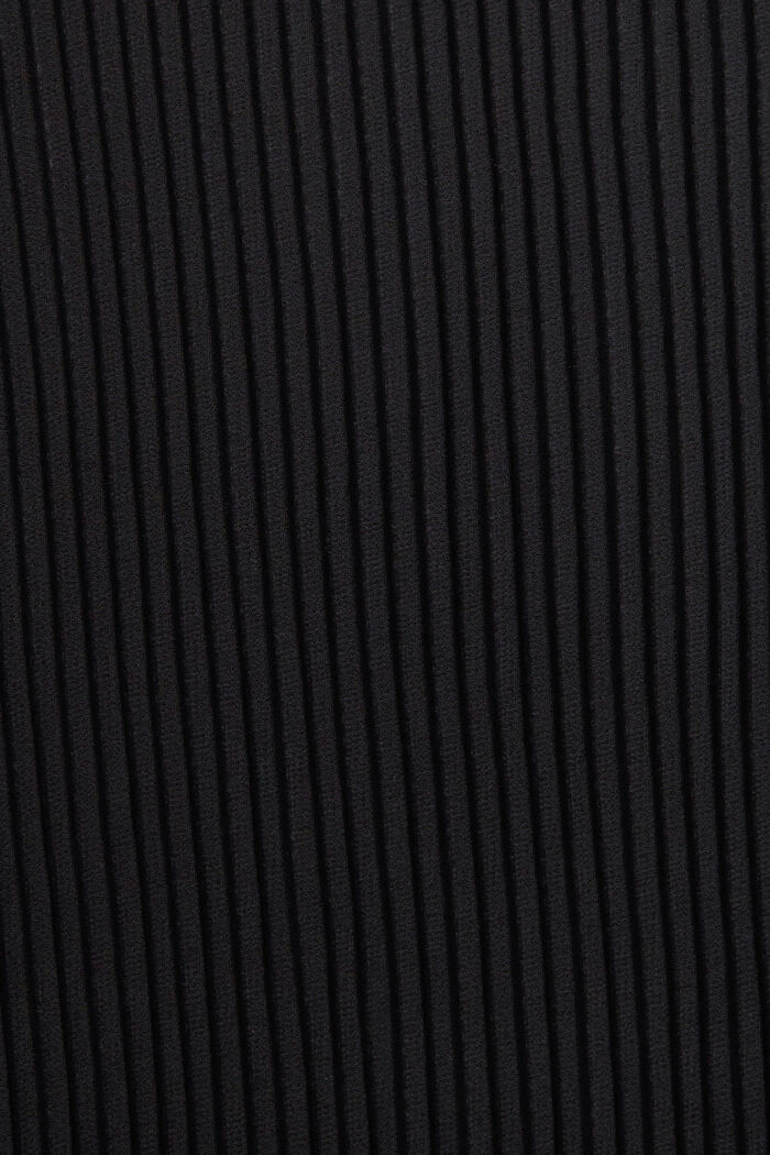 Sleeveless plissé dress, LENZING™ ECOVERO™, BLACK, detail image number 5