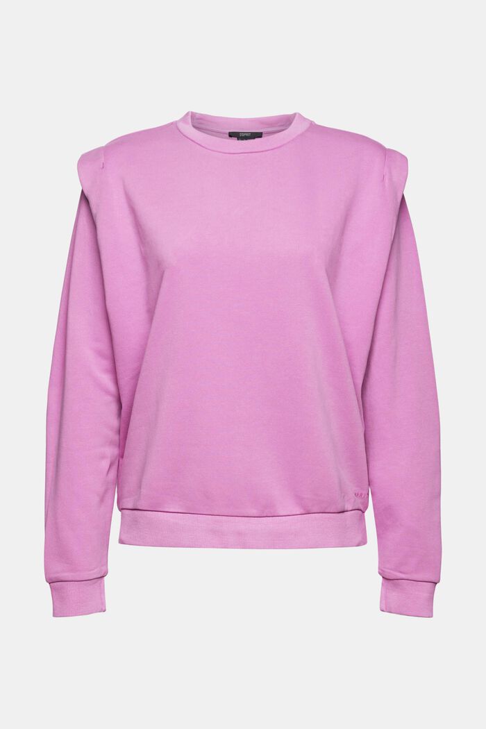 Made of recycled material: sweatshirt with a shoulder detail, DARK PINK, detail image number 7