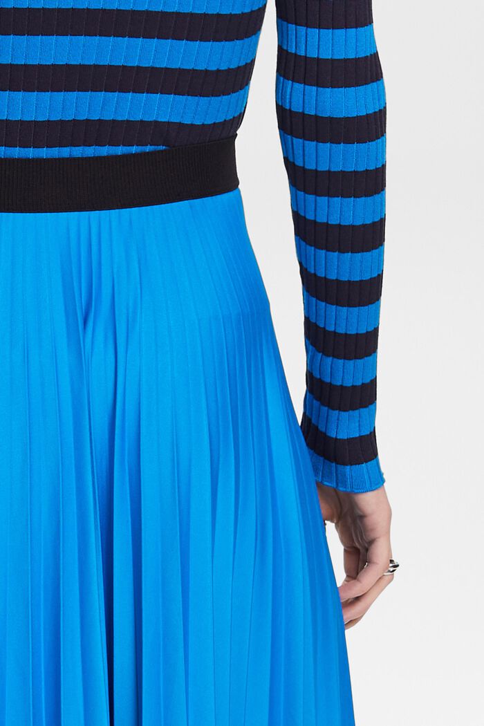 Pleated midi skirt, BLUE, detail image number 4