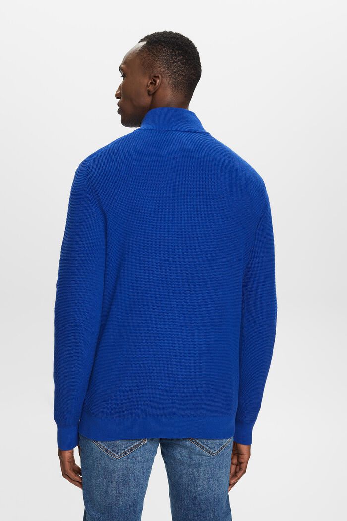 Cotton Zip Troyer, BRIGHT BLUE, detail image number 3