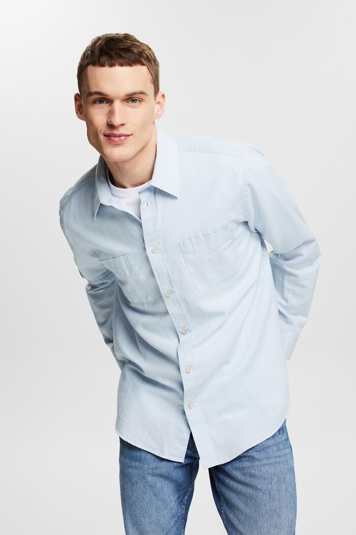 Long-Sleeve Shirt, LIGHT BLUE, detail image number 0