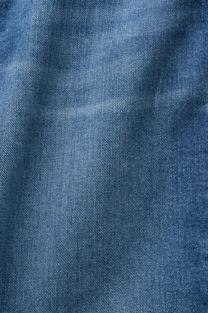 Mid-Rise Straight Denim Shorts, BLUE MEDIUM WASHED, detail image number 5