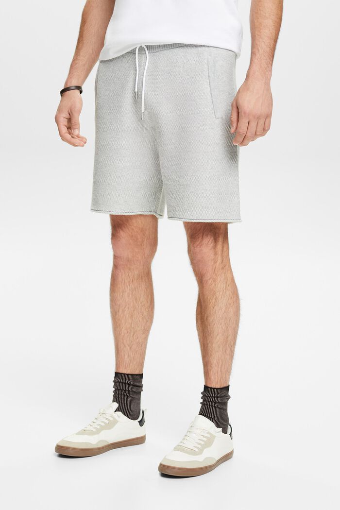 Cotton Sweat Shorts, LIGHT GREY, detail image number 0