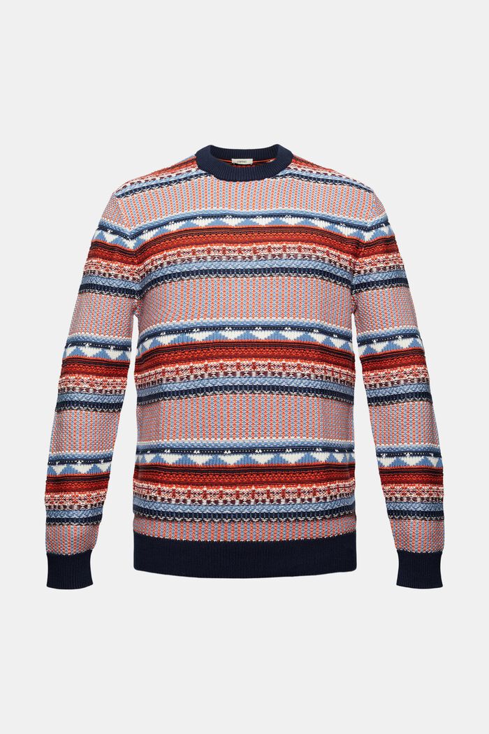 Jacquard jumper with Fair Isle pattern, NAVY, detail image number 2