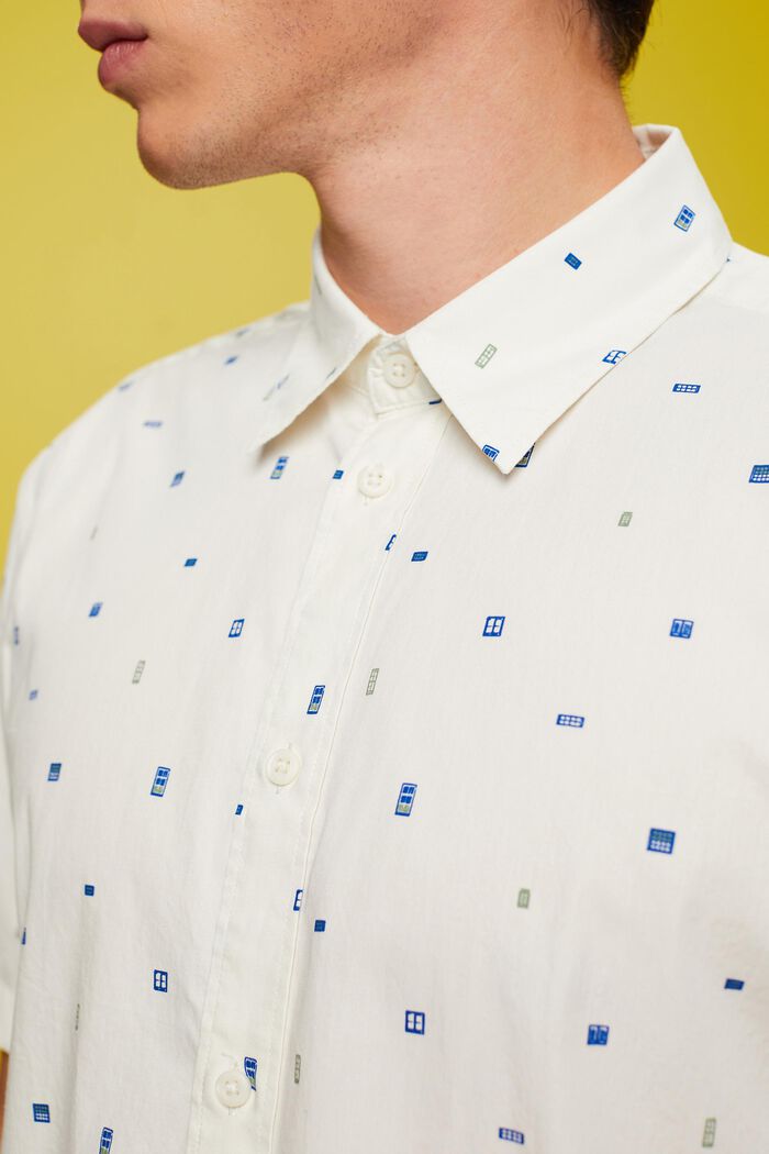 Patterned short sleeve shirt, 100% cotton, ICE, detail image number 2