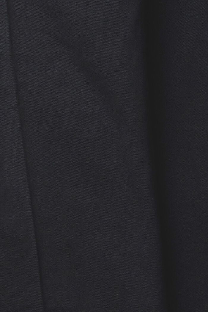 Stretch cotton chinos, BLACK, detail image number 1