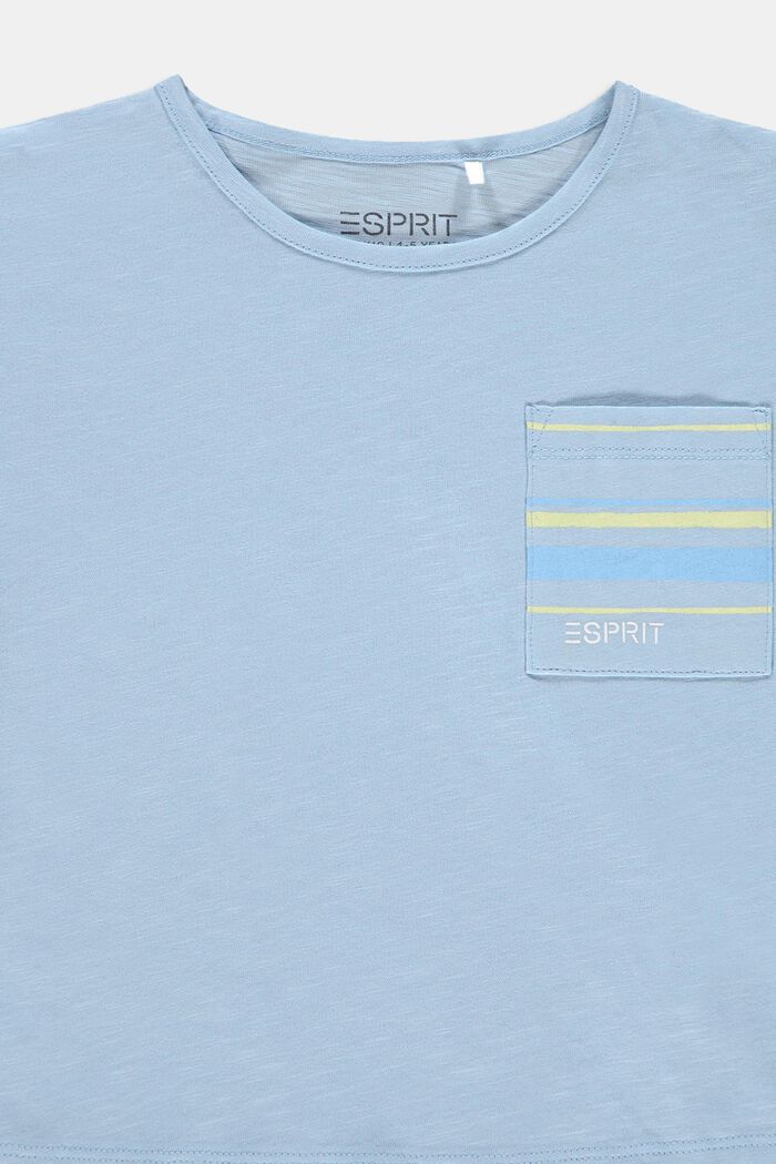 T-shirt with a breast pocket, 100% cotton, BLUE LAVENDER, detail image number 2