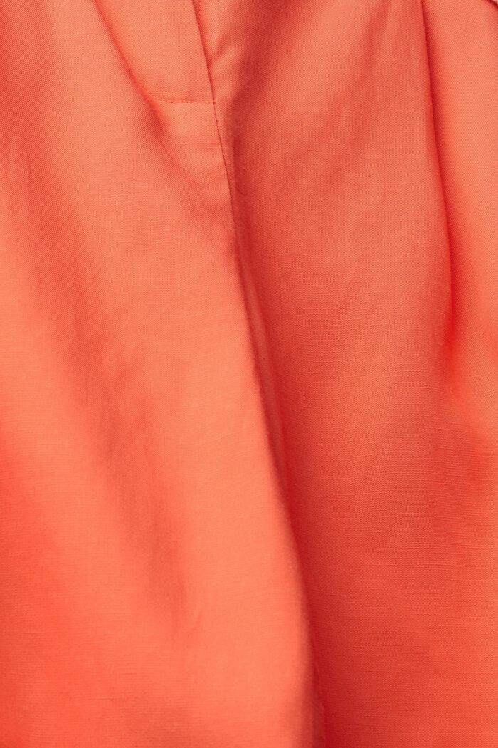 Linen blend: drawstring shorts, CORAL ORANGE, detail image number 5