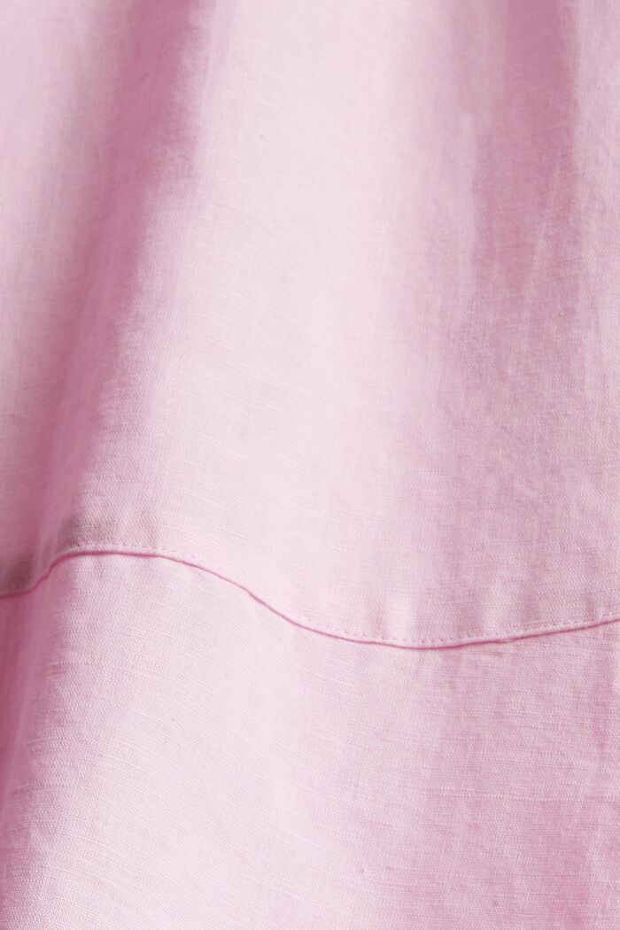 Dress in blended linen, PINK, detail image number 4