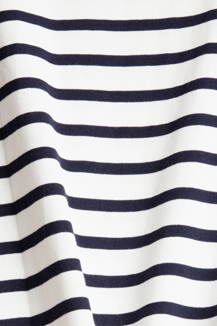 Striped long sleeve top with a breast pocket, OFF WHITE, detail image number 4