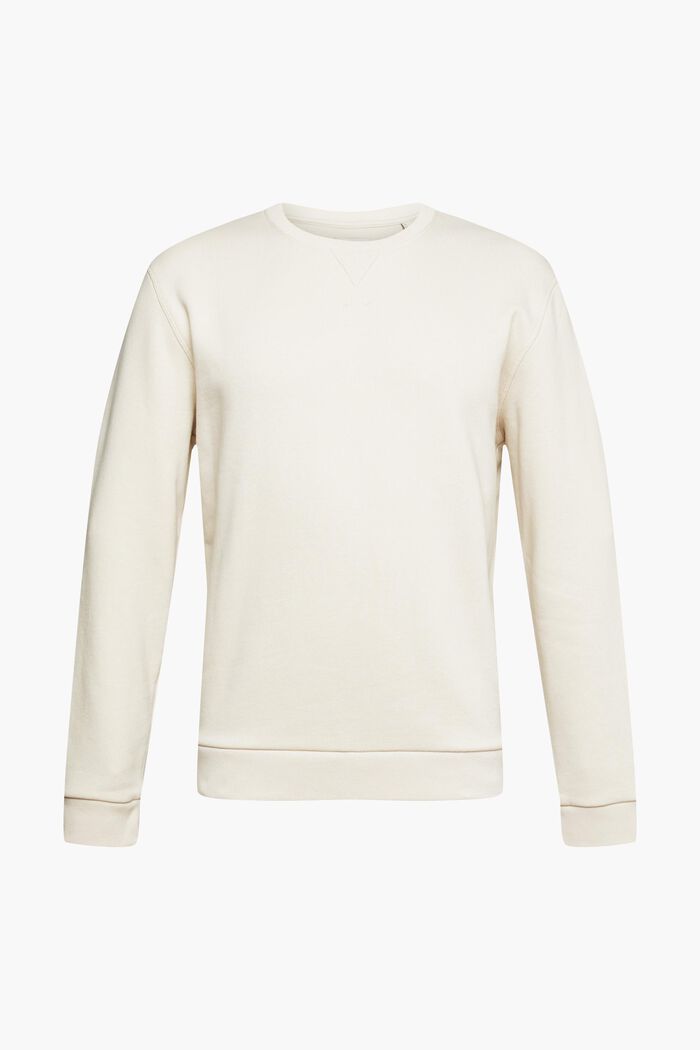 Plain regular fit sweatshirt, CREAM BEIGE, detail image number 2