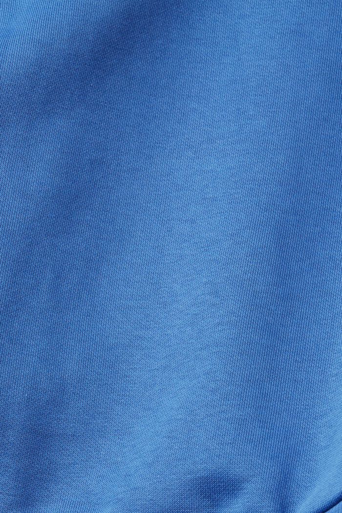 Cropped zip trough hoodie, BLUE, detail image number 4