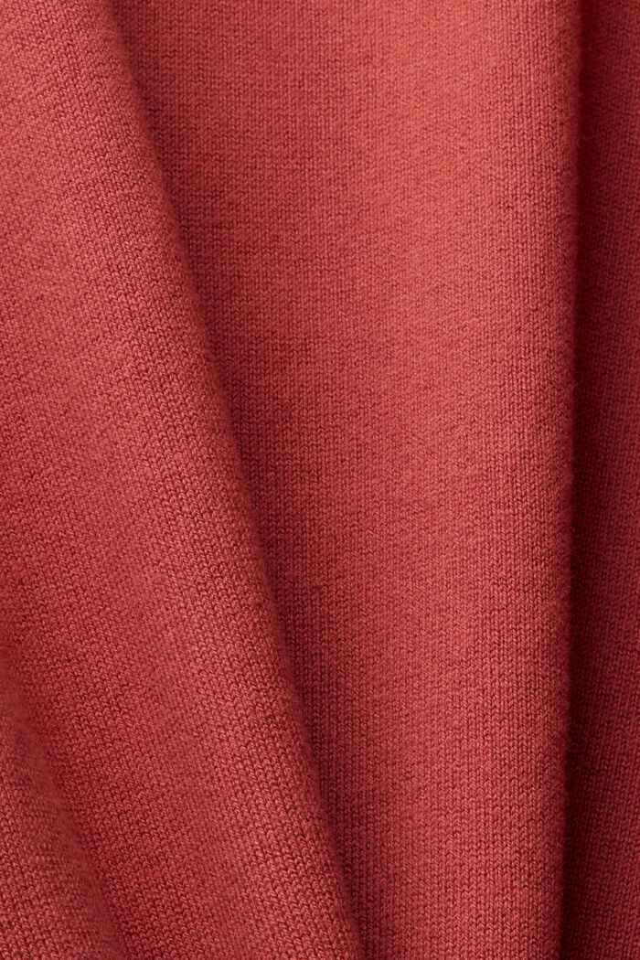Open fine knit cardigan, TERRACOTTA, detail image number 4