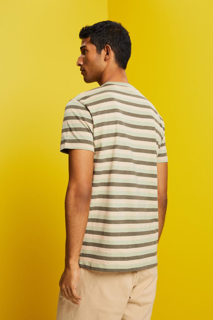 Striped Cotton Jersey T-Shirt, LIGHT GREEN, detail image number 3