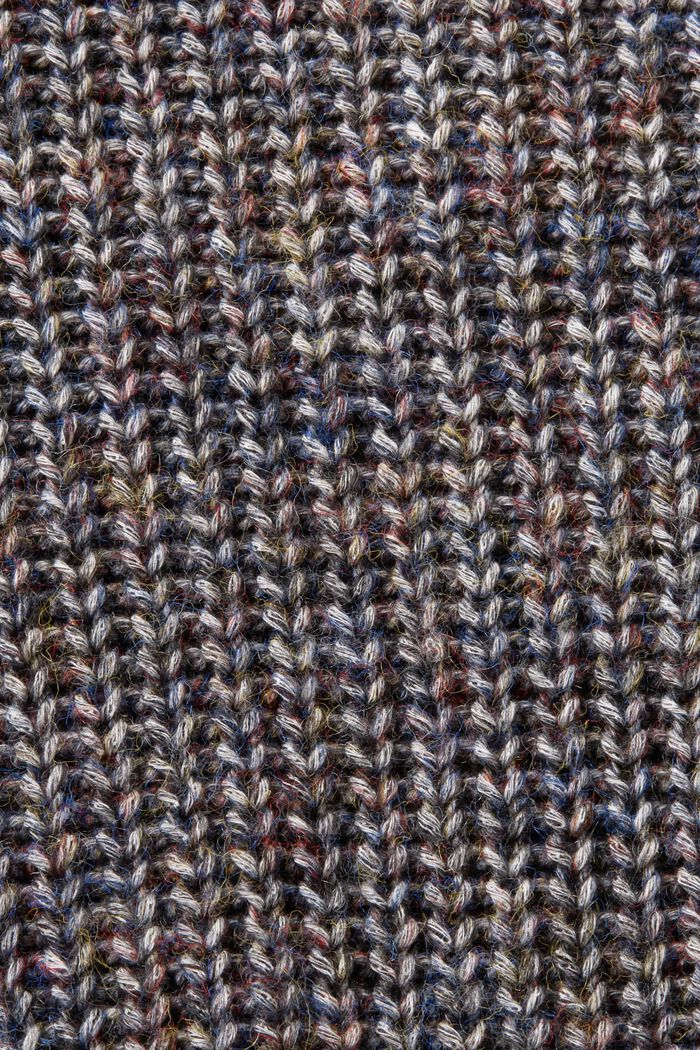 Multi-Colored Rib-Knit Cardigan, DARK GREY, detail image number 4