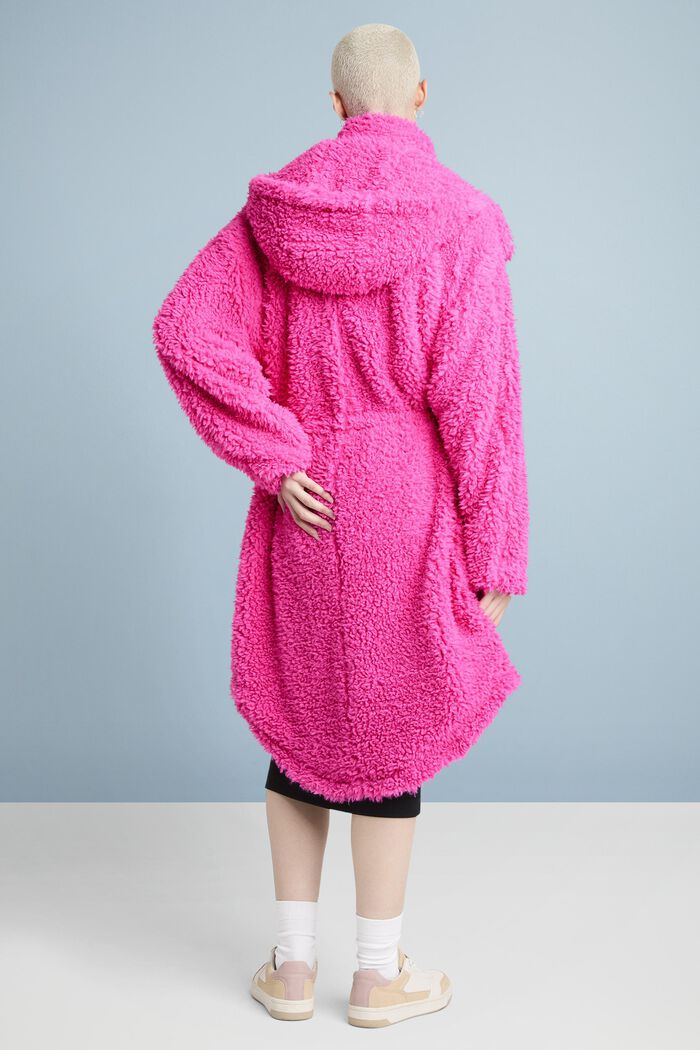 Faux Fur Hooded Parka, PINK FUCHSIA, detail image number 1