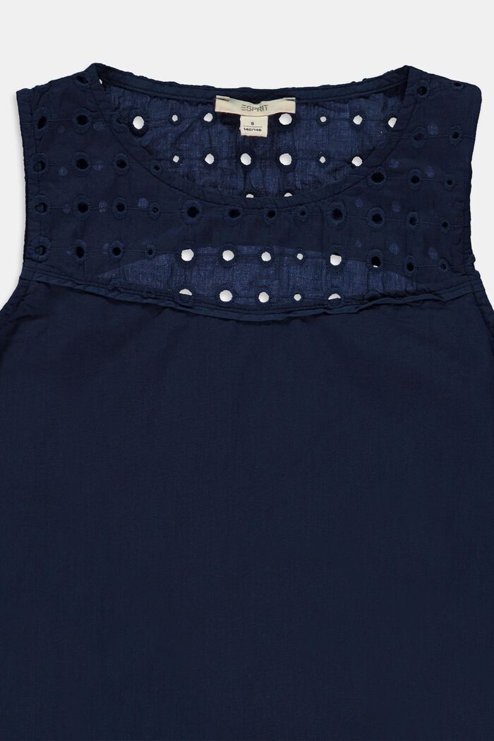 Open-Knit Sleeveless Dress, NAVY, detail image number 2