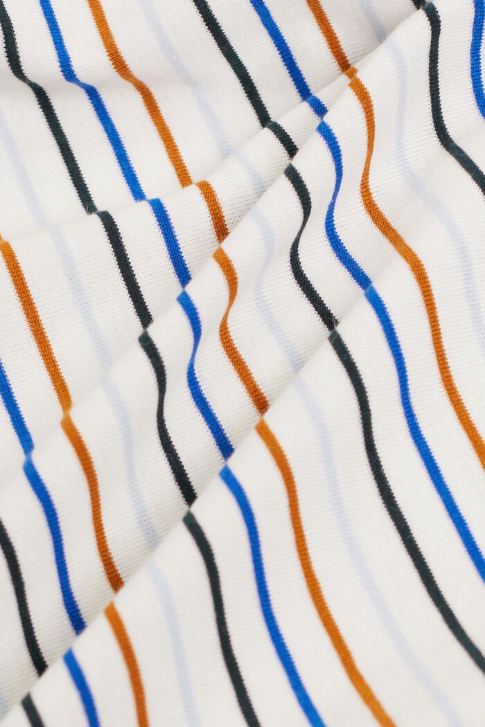 Striped cotton T-shirt, OFF WHITE COLORWAY, detail image number 5