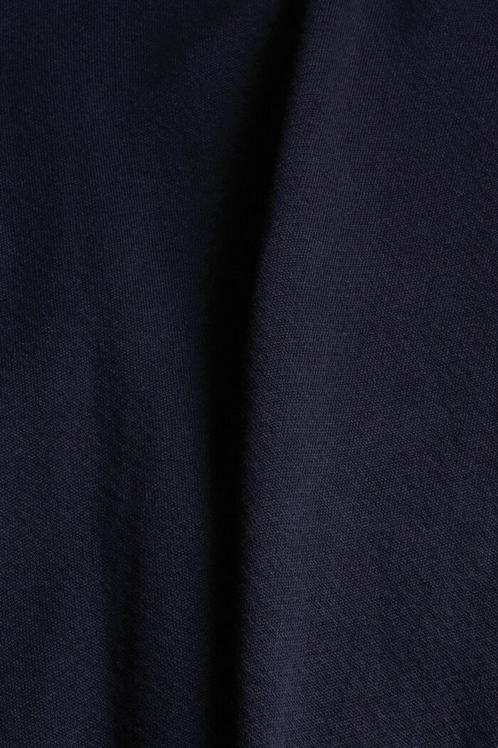 Zip-up cardigan made of organic cotton, NAVY, detail image number 4