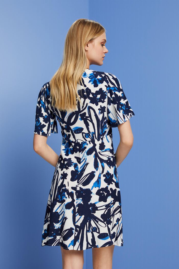Patterned mini dress, LENZING™ ECOVERO™, DARK BLUE, detail image number 3