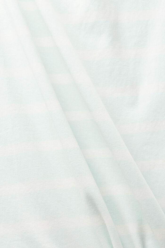 Striped Sleeveless T-Shirt, LIGHT AQUA GREEN, detail image number 5