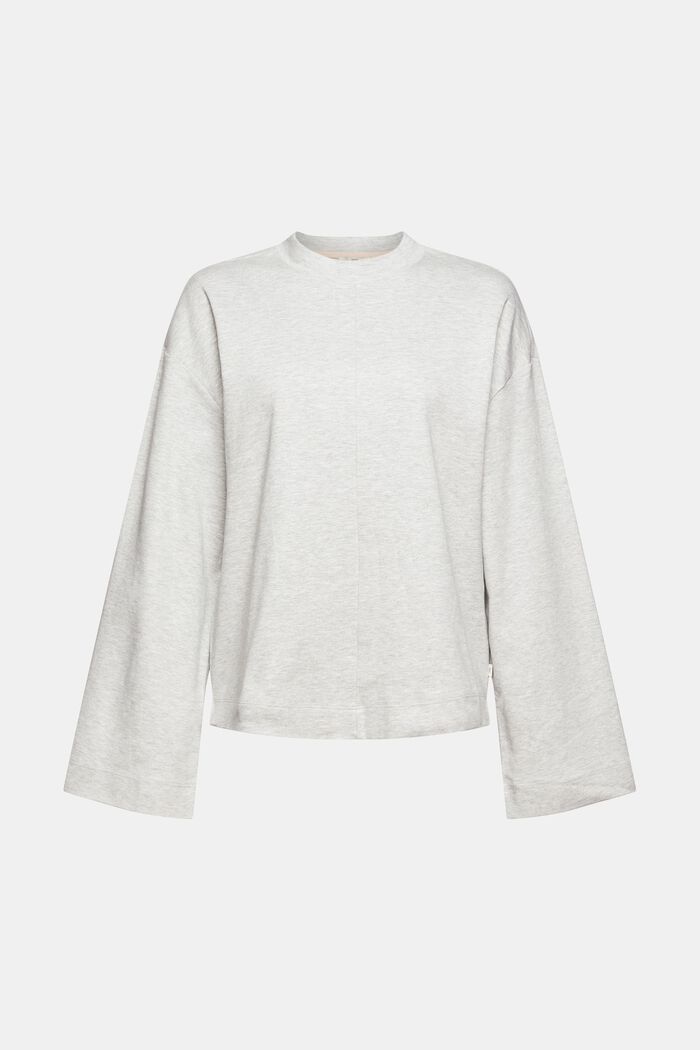Blended cotton sweatshirt, LIGHT GREY, overview