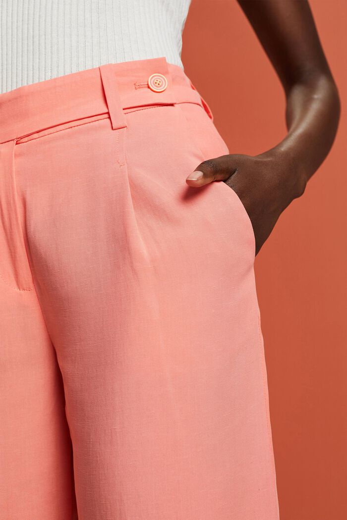 Wide leg trousers, TENCEL™, CORAL, detail image number 2