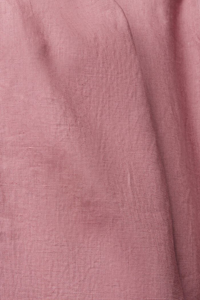 Linen trousers with cropped legs, MAUVE, detail image number 4