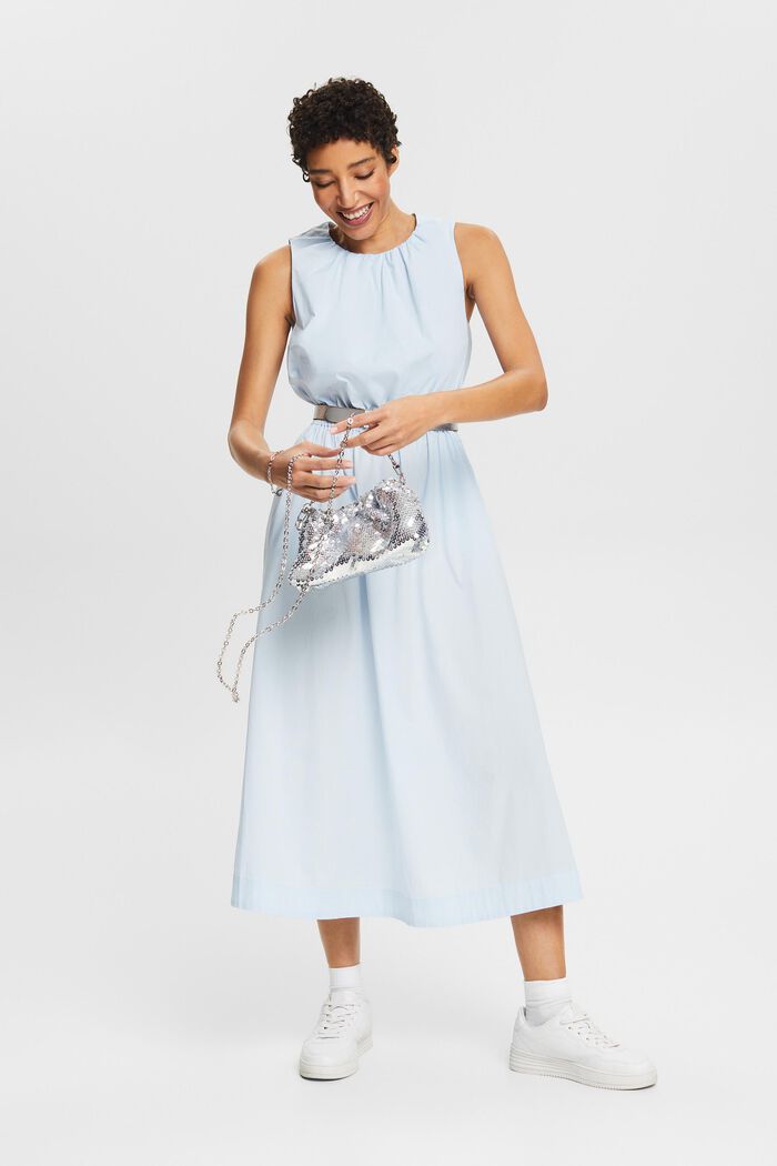 Sleeveless Midi Dress, LIGHT BLUE, detail image number 1