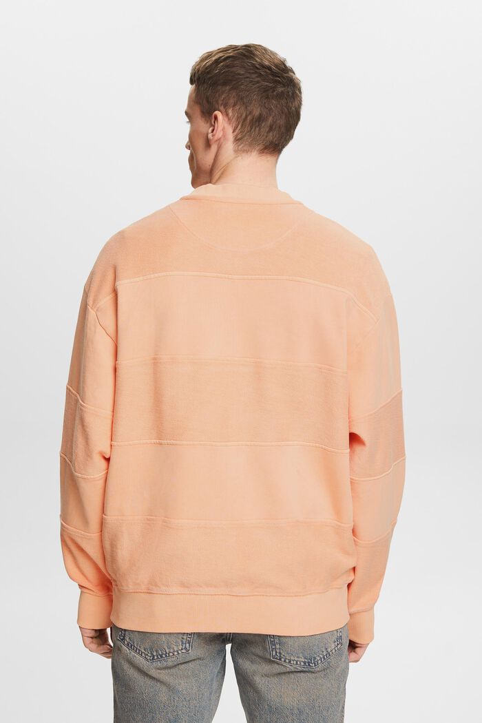 Textured Organic Cotton Sweatshirt, PASTEL ORANGE, detail image number 2