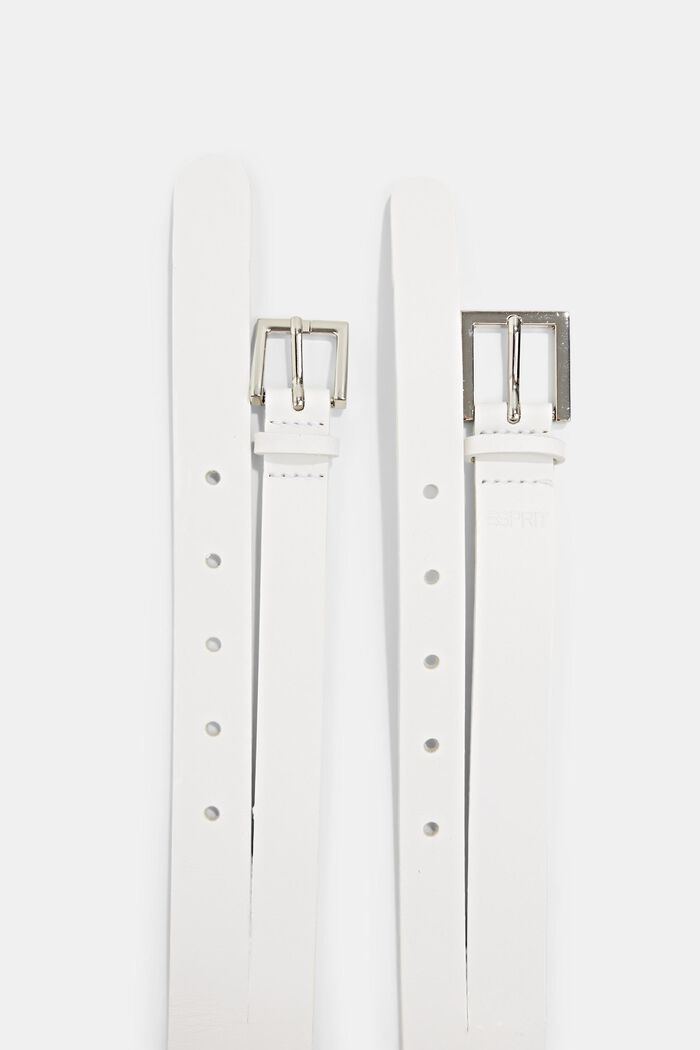 Double leather belt, OFF WHITE, detail image number 1