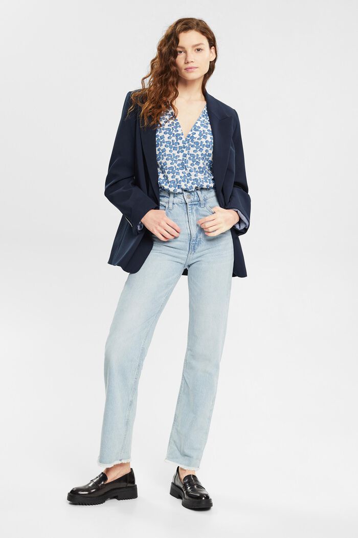 Patterned blouse, LENZING™ ECOVERO™, PASTEL BLUE, detail image number 0