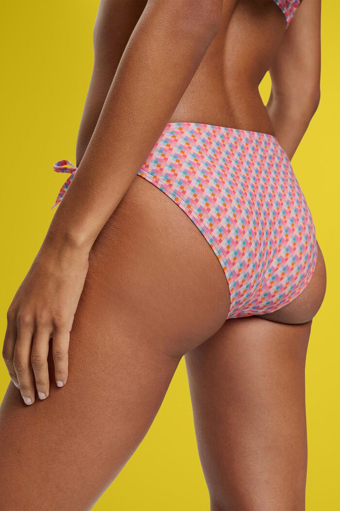 Multi-coloured bikini bottoms with ties, PINK FUCHSIA, detail image number 3