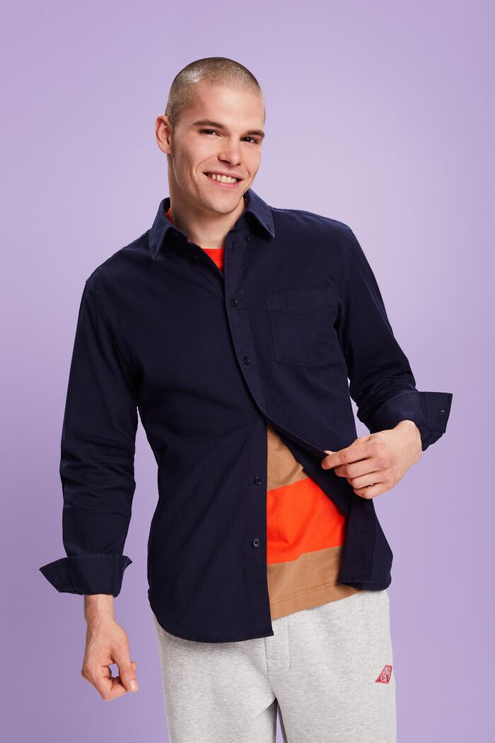Twill Regular Fit Shirt, NAVY, detail image number 4