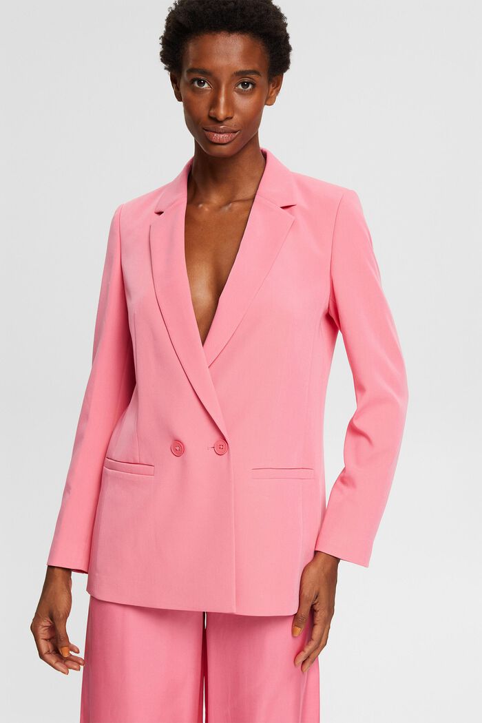 Double-breasted blazer, PINK FUCHSIA, detail image number 0