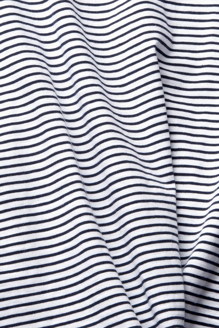 Long sleeve top with a striped pattern, WHITE, detail image number 1