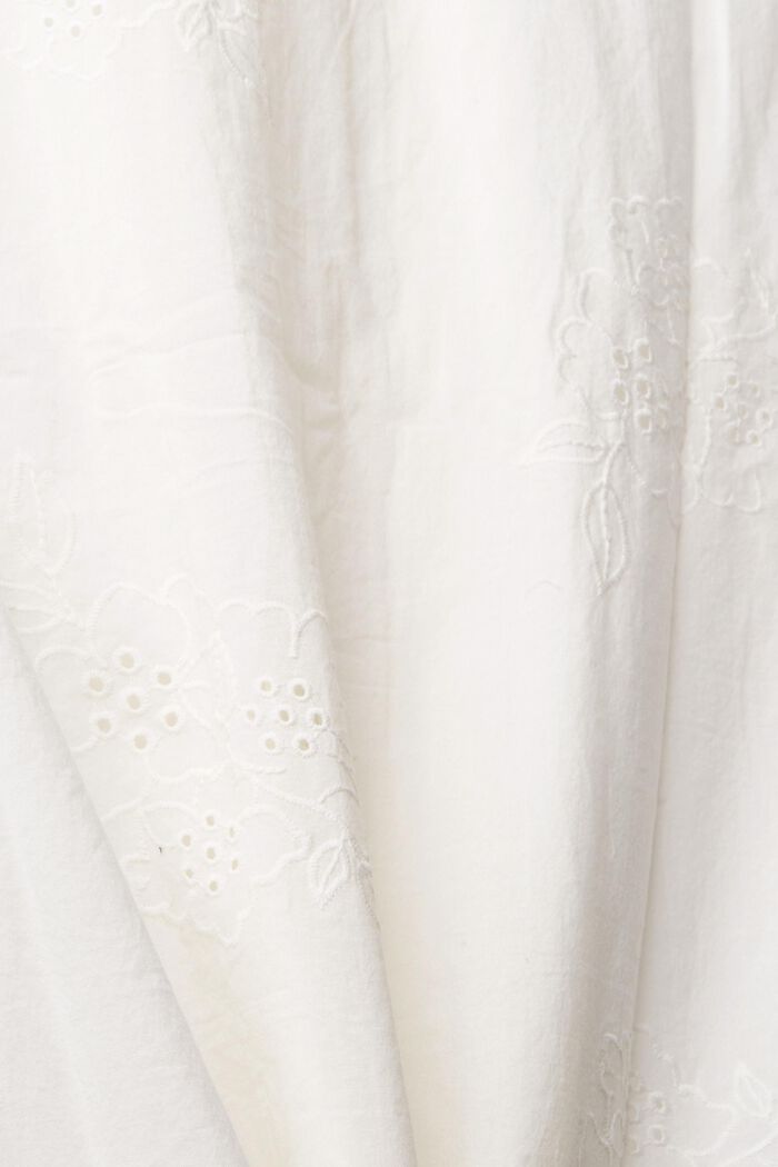 Nightdress with floral embroidery, OFF WHITE, detail image number 4