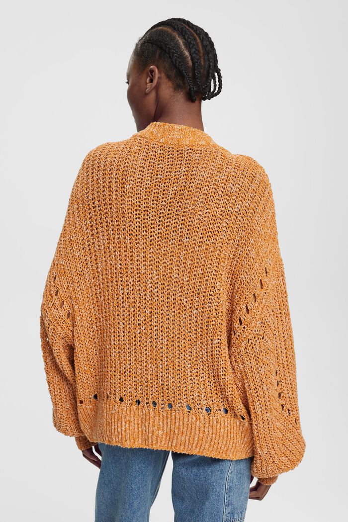 Pointelle jumper, cotton blend, HONEY YELLOW, detail image number 3