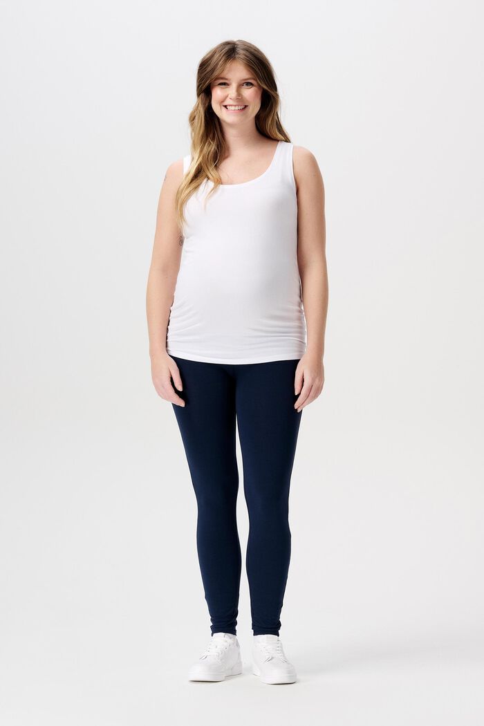 Leggings with an over-bump waistband, NIGHT BLUE, detail image number 0