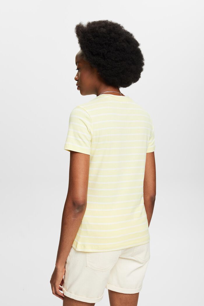 Striped Crewneck Top, LIME YELLOW, detail image number 2