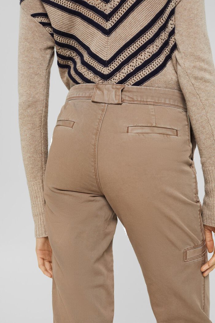 Capri trousers in pima cotton, TAUPE, detail image number 0