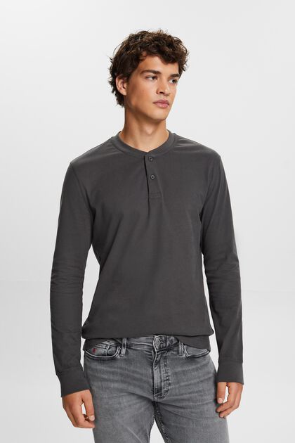 Washed Cotton Jersey Henley