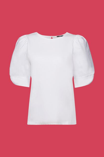Mixed fabric T-shirt, 100% cotton