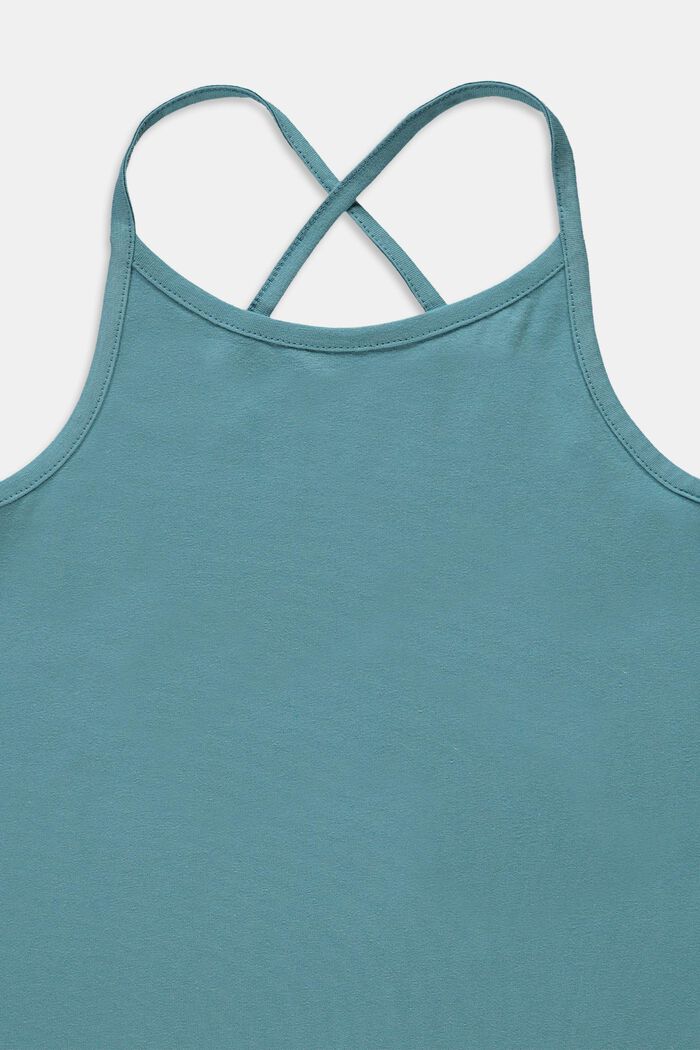 Top with crossed-over straps, AQUA GREEN, detail image number 2
