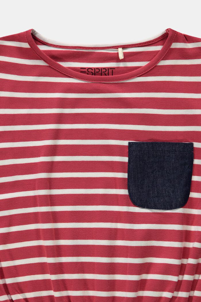Striped jersey dress, GARNET RED, detail image number 2