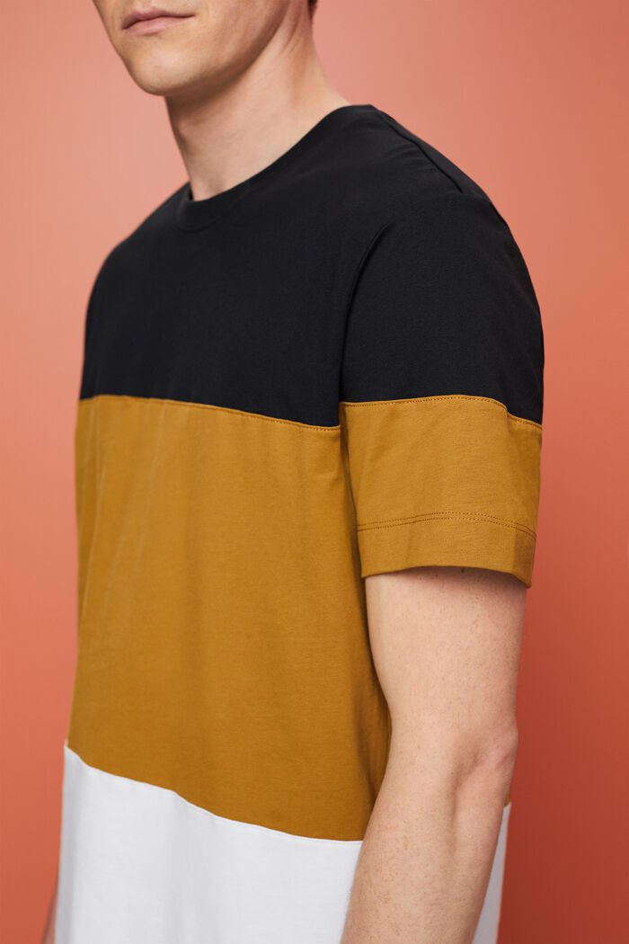 Colorblock t-shirt, 100% cotton, BLACK, detail image number 2