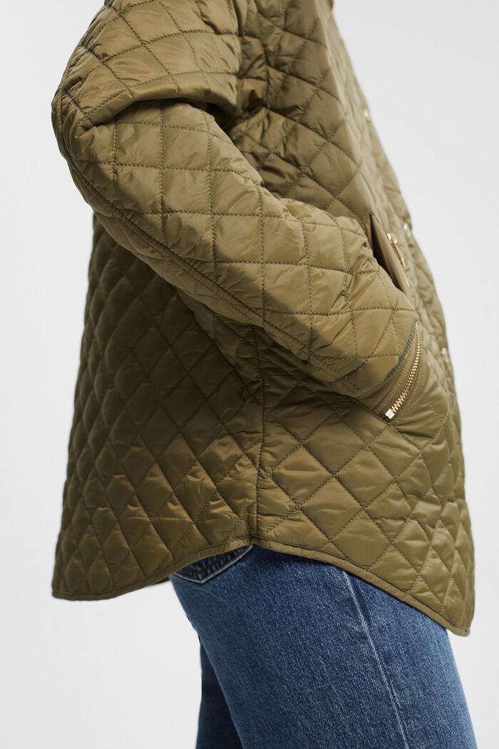 Quilted jacket, KHAKI GREEN, detail image number 3