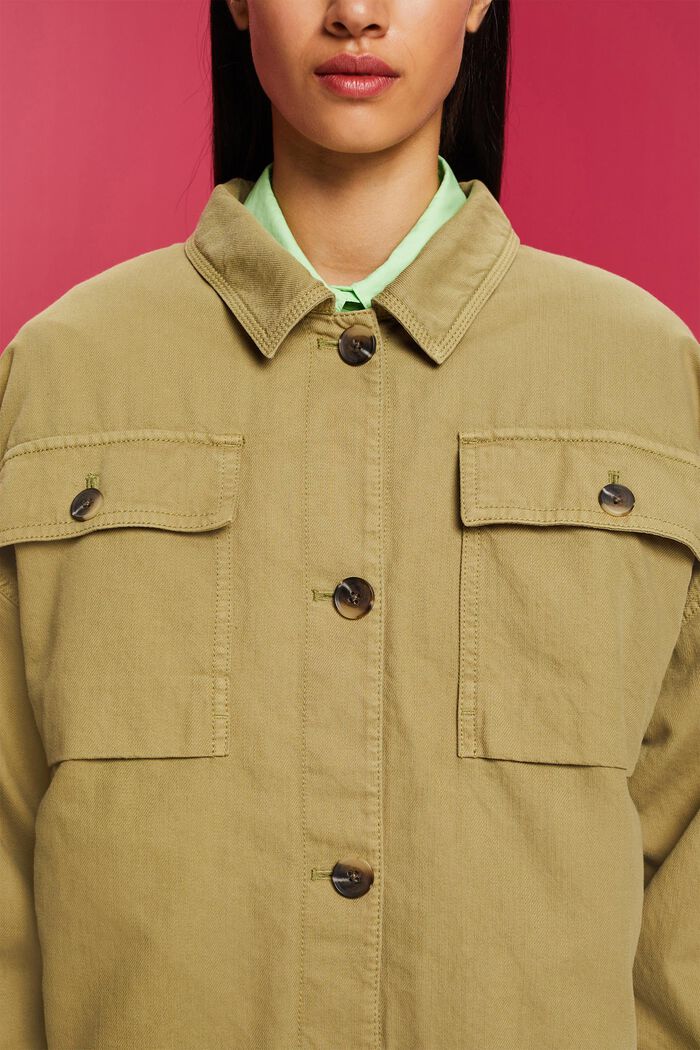 Boxy twill jacket, PISTACHIO GREEN, detail image number 2