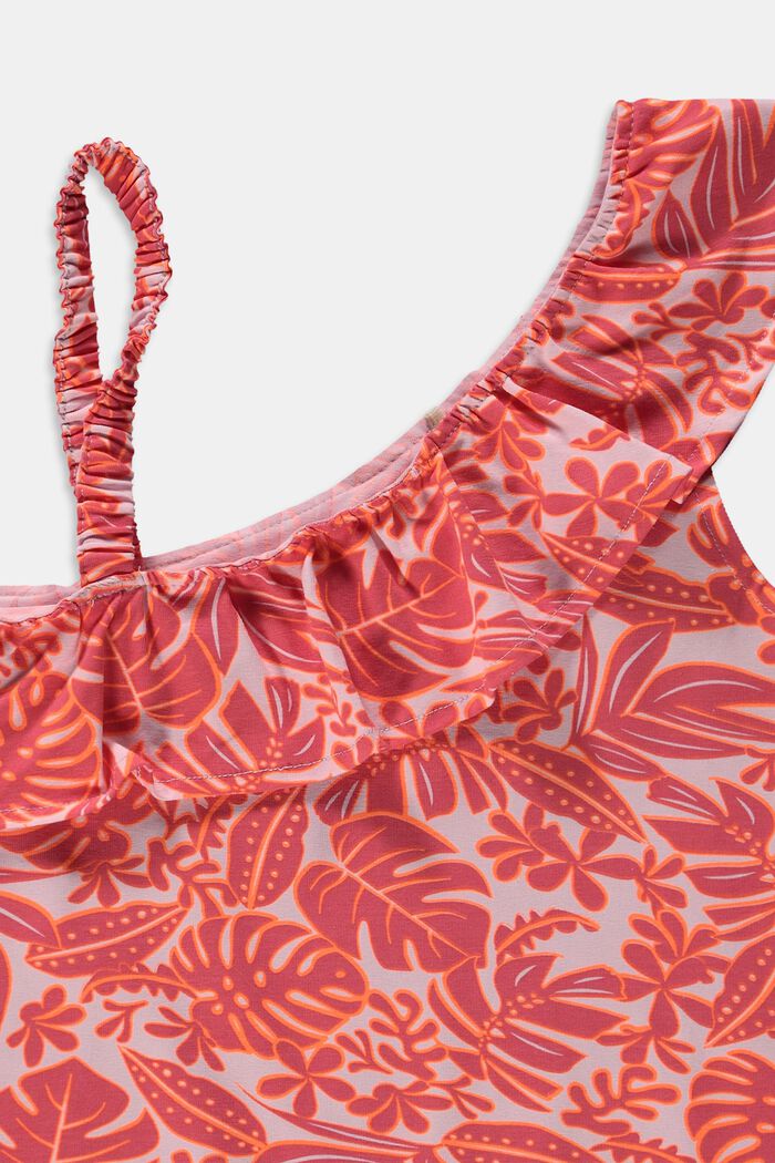 Top with a tropical pattern, ORANGE RED, detail image number 2