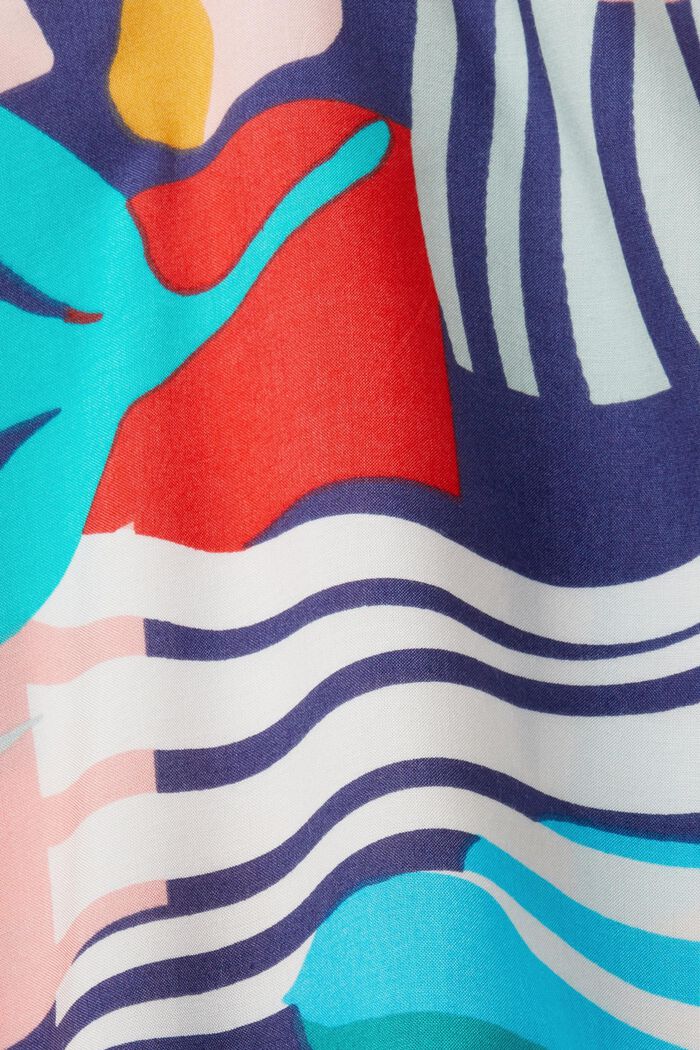 Beach dress with multi-coloured print, INK, detail image number 4